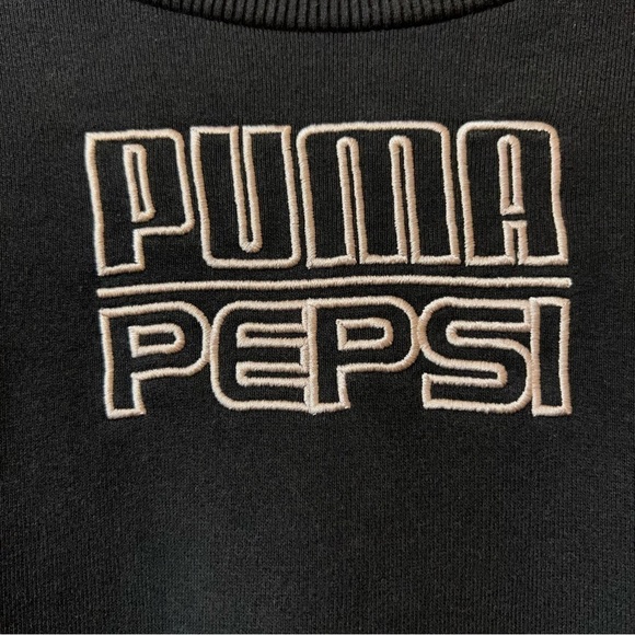 Puma x Pepsi | Embroidered Graphic Logo Tape Stripe Sweatshirt Pullover Size M - Picture 5 of 15